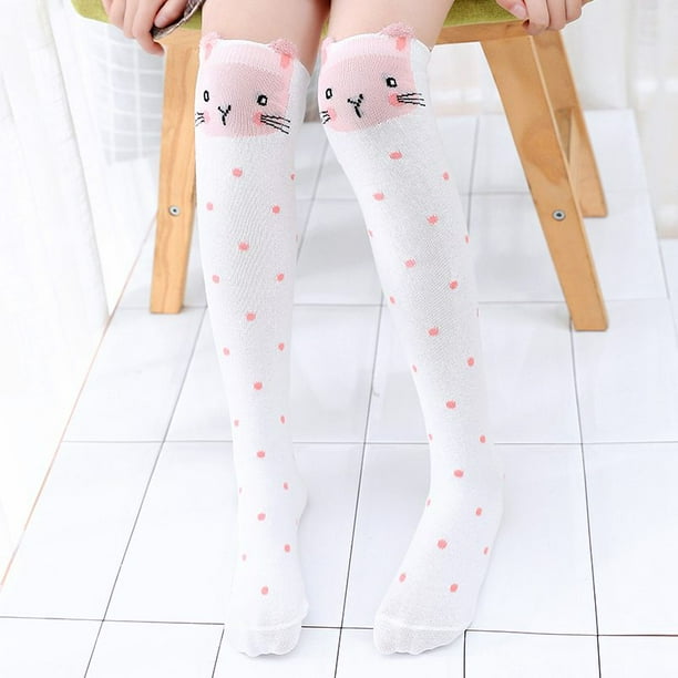 Baby Kids Girls Toddlers Cute Cartoon Cotton Knee High Socks Tights Leg Age 0-3 Baby Kids Girls Toddlers Cute Cartoon Cotton Knee High Socks Tights Leg Age 0-3